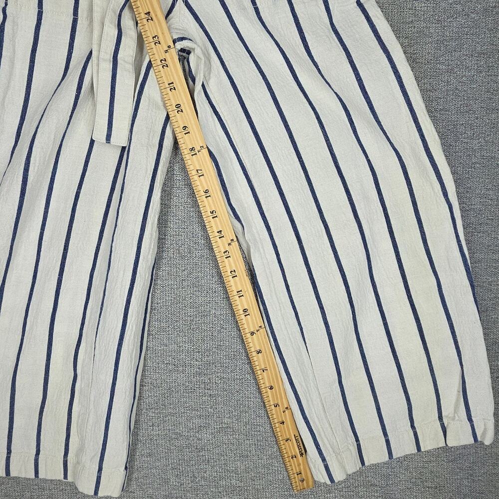MADEWELL WOMEN'S CASUAL STRIPED WIDE‑LEG JUMPSUIT – SIZE M – WHITE/NAVY STRIPES - Picture 9 of 12